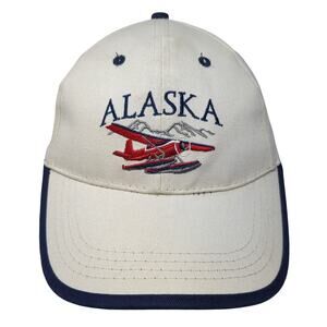 Alaska Strapback Baseball Cap Beige OS Adjustable Embroidered Arctic Circle
